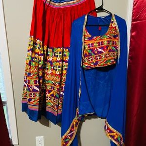 Kutch embroidered lehenga, with blouse & duppata
